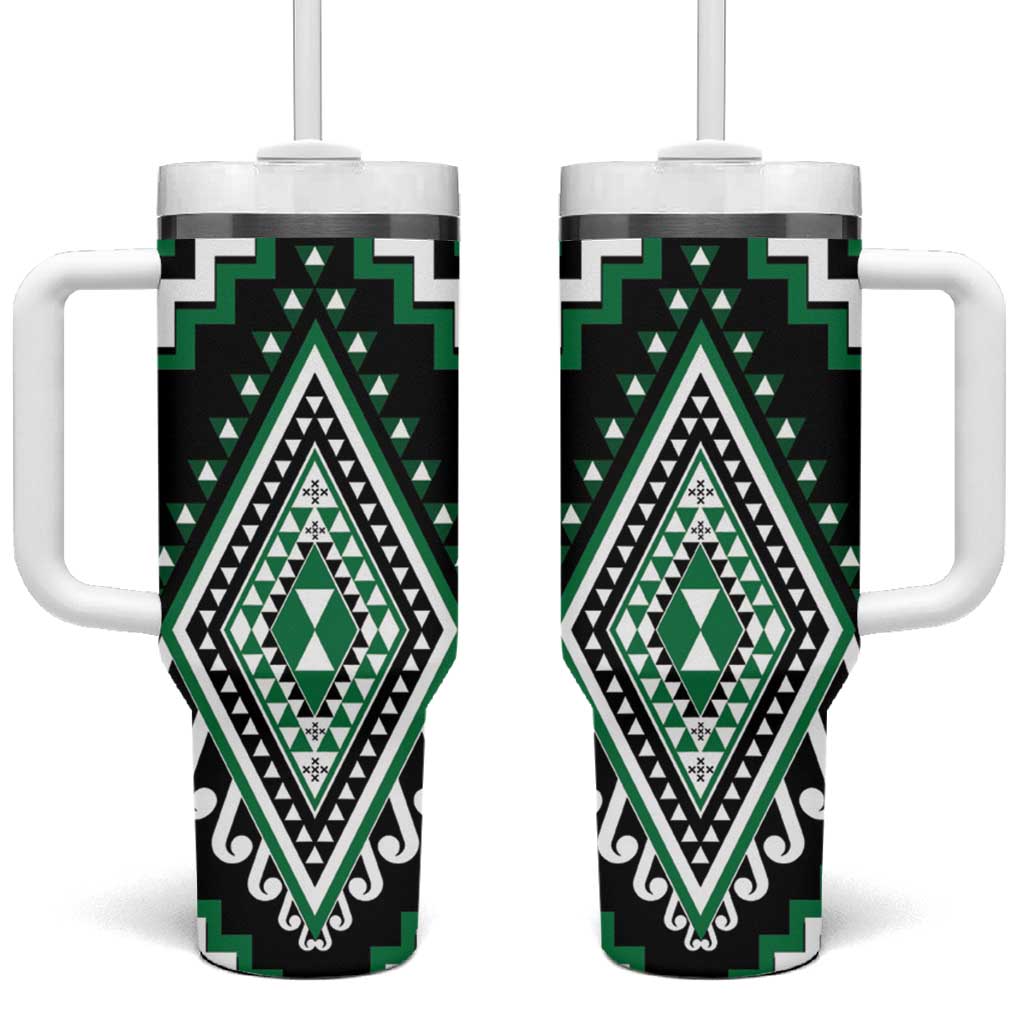 Green Aotearoa Taniko Poutama Patikitiki Custom Stanley Cup 40 oz 30 oz Tumbler With HandleTVC2301264