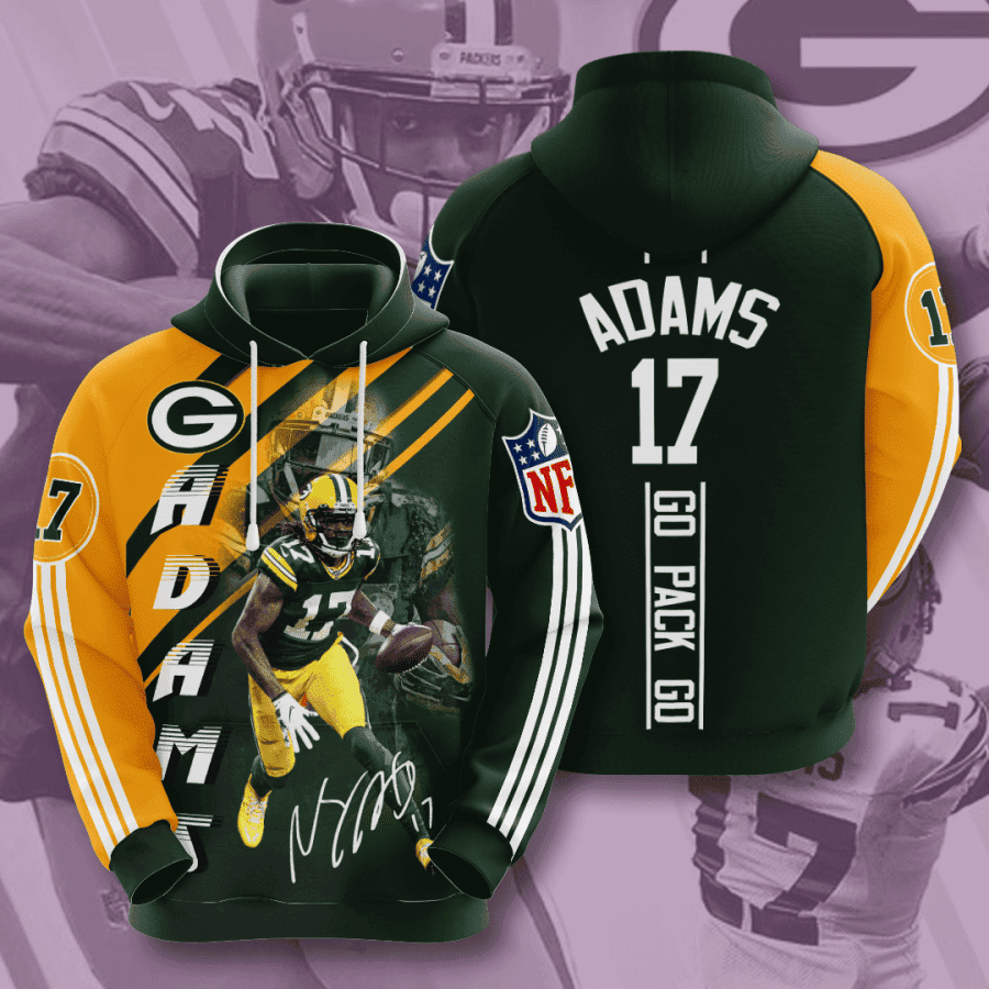 Green Bay Davante Adams 3D All Over Print Hoodie, Zip Hoodie
