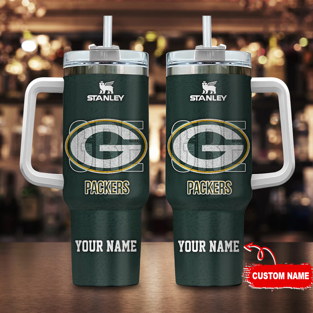 Green Bay Packers NFL 3D Logo Custom Stanley Cup 40 oz 30 oz Tumbler With HandleTVC2301108