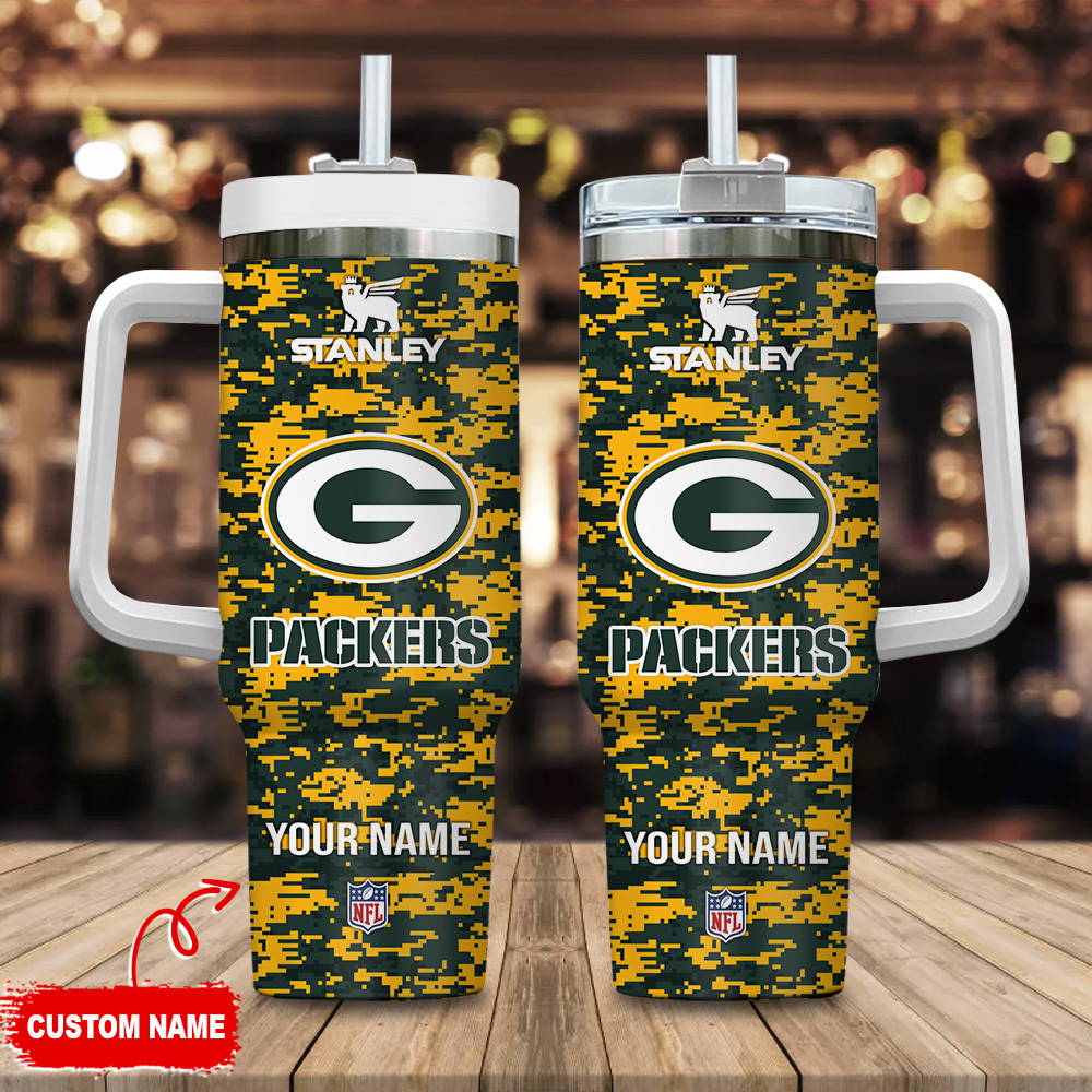 Green Bay Packers NFL Camouflage Custom Stanley Cup 40 oz 30 oz Tumbler With HandleTVC2301110