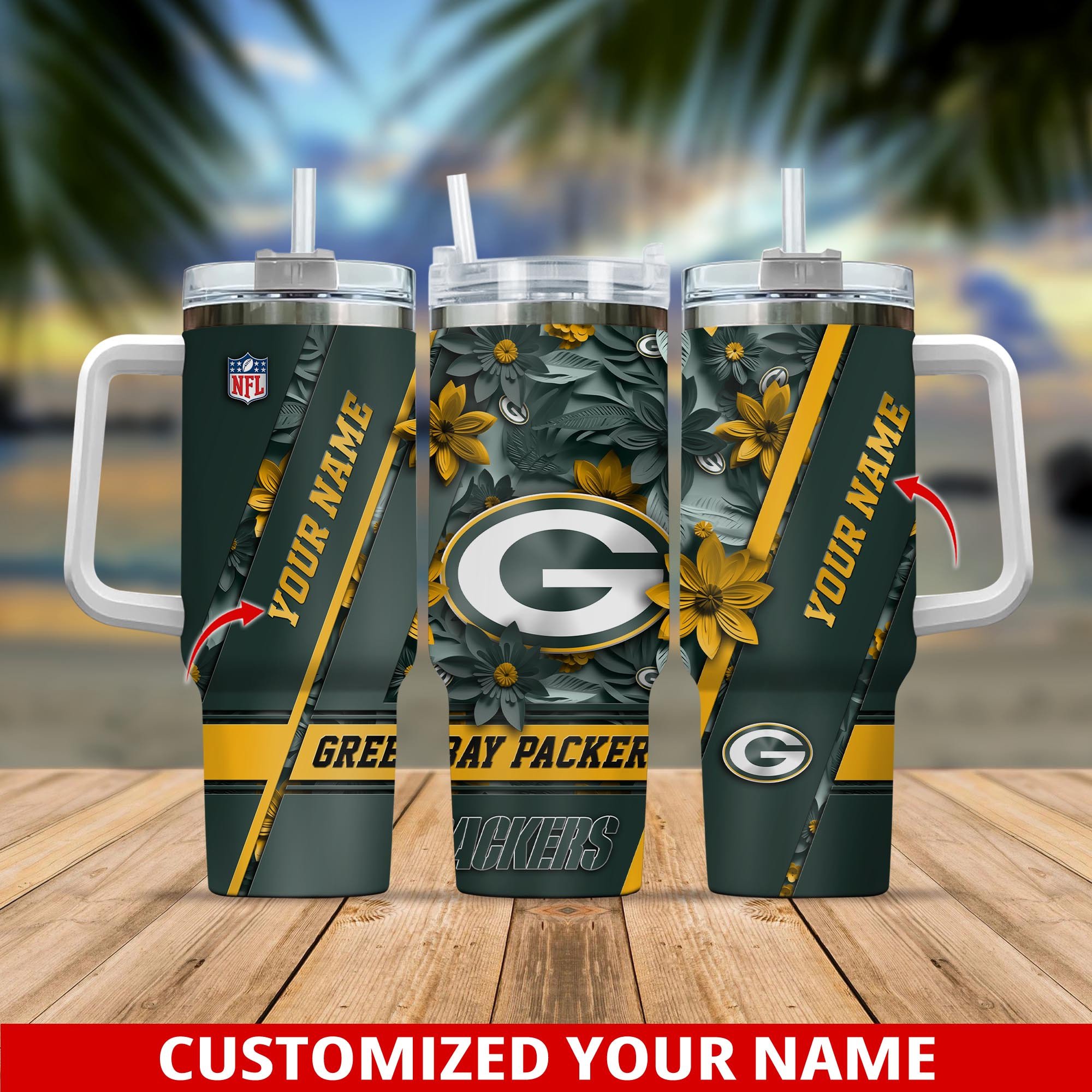 Green Bay Packers NFL Custom Stanley Cup 40 oz 30 oz Tumbler With HandleTVC230103