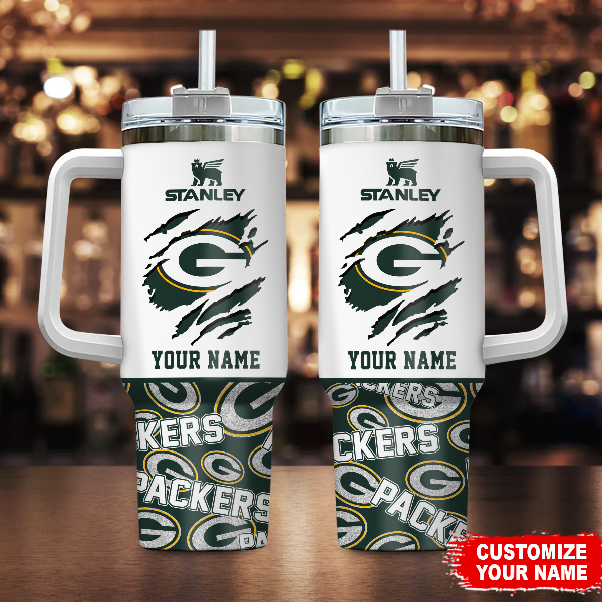 Green Bay Packers NFL Custom Stanley Cup 40 oz 30 oz Tumbler With HandleTVC230133