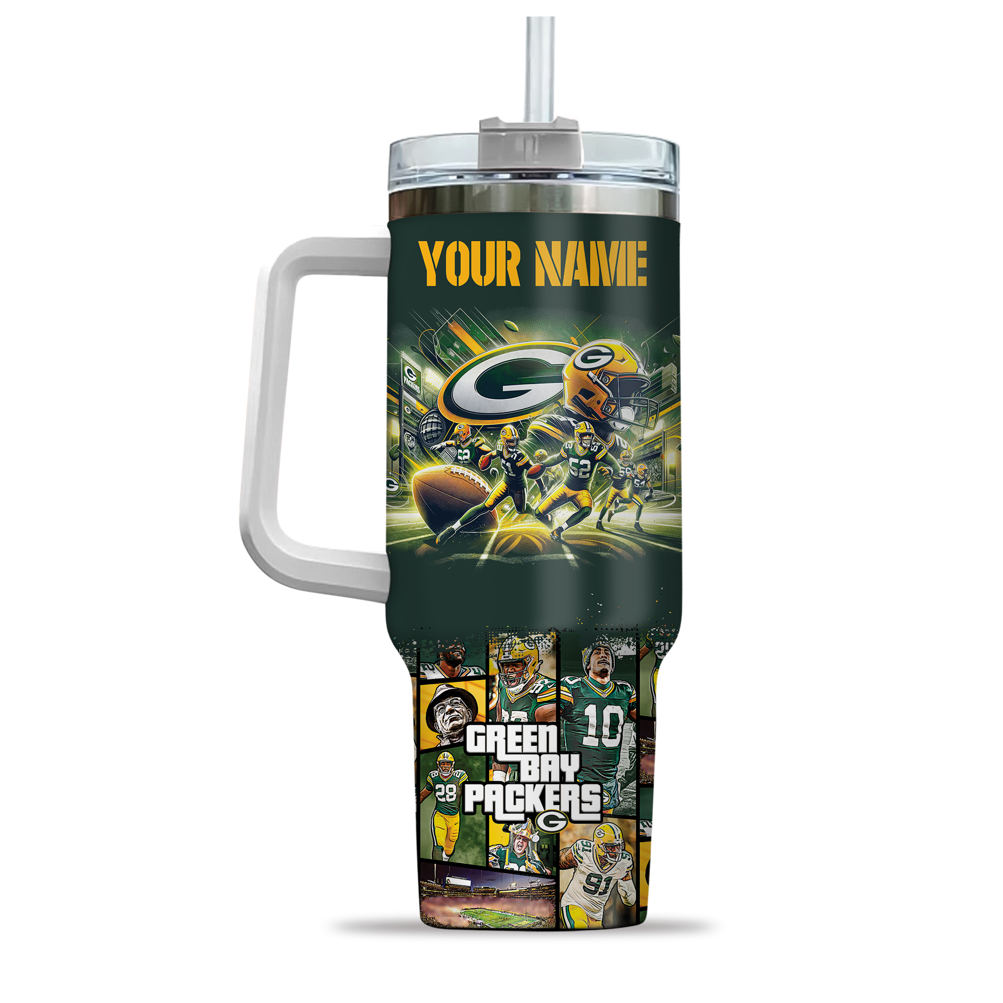Green Bay Packers NFL Custom Stanley Cup 40 oz 30 oz Tumbler With HandleTVC230198 - Image 3