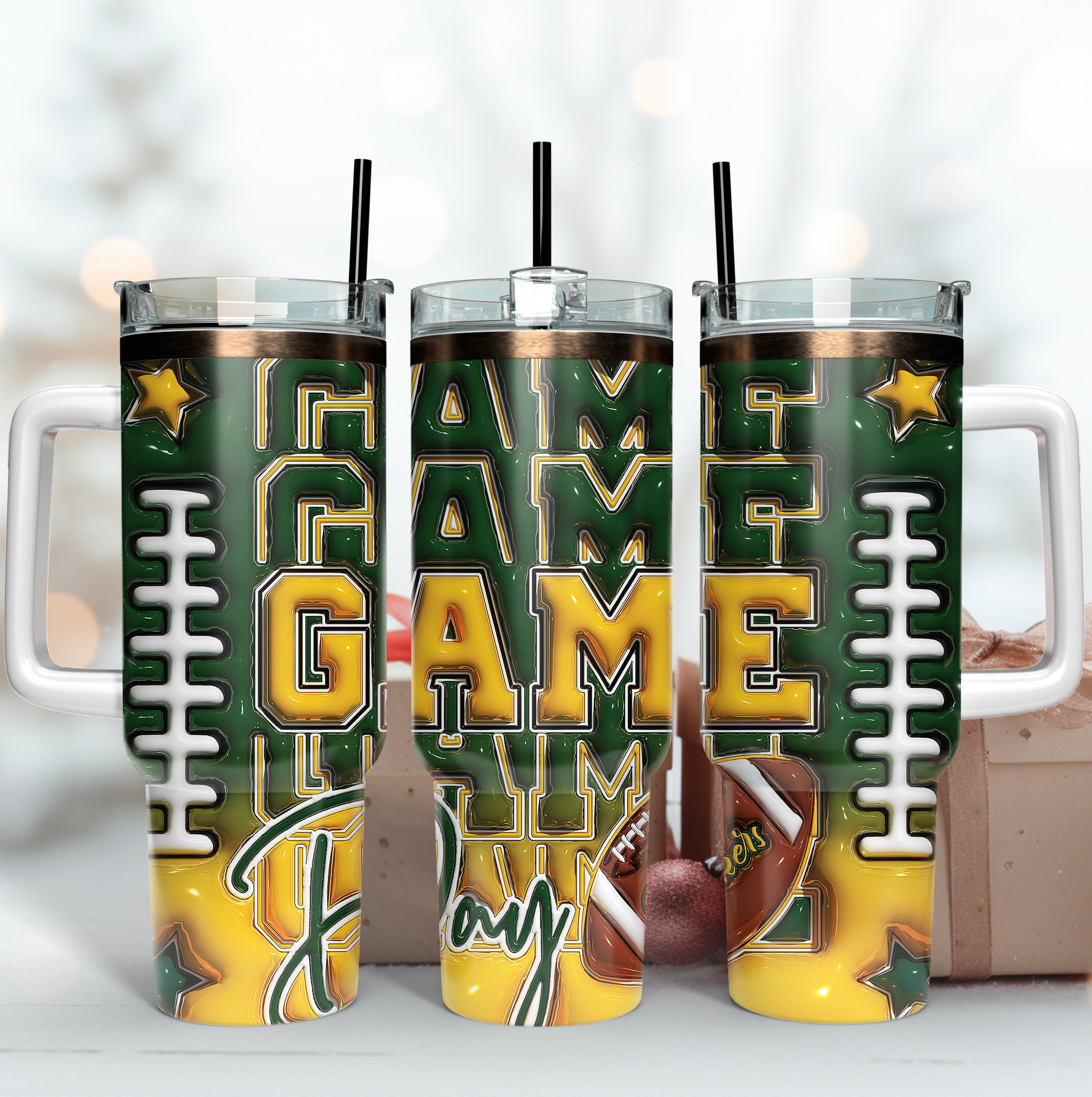 Green Bay Packers NFL Game Day Custom Stanley Cup 40 oz 30 oz Tumbler With HandleTVC2301167