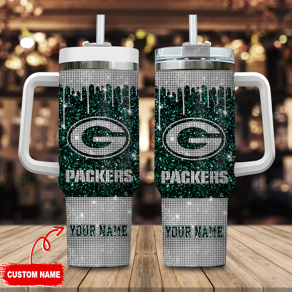 Green Bay Packers NFL Glitter Custom Stanley Cup 40 oz 30 oz Tumbler With HandleTVC2301113