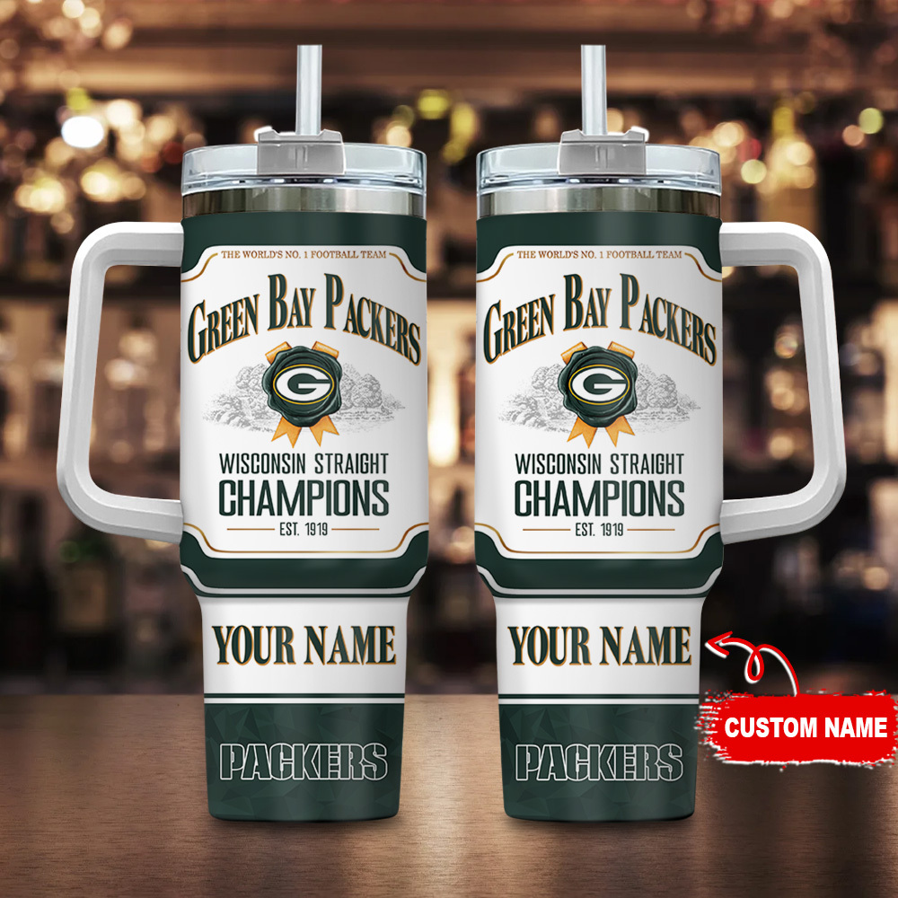 Green Bay Packers NFL Jim Beam Custom Stanley Cup 40 oz 30 oz Tumbler With HandleTVC230125