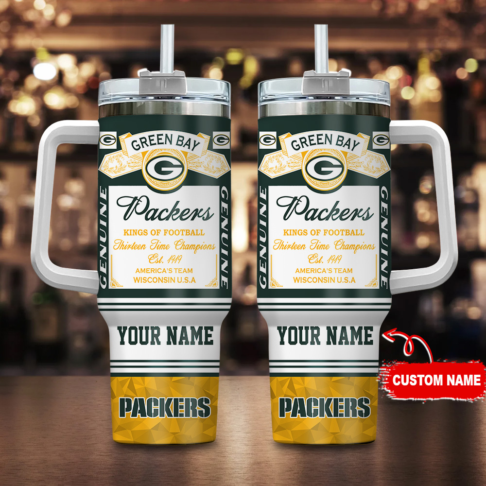 Green Bay Packers NFL Kings of Football Custom Stanley Cup 40 oz 30 oz Tumbler With HandleTVC230185