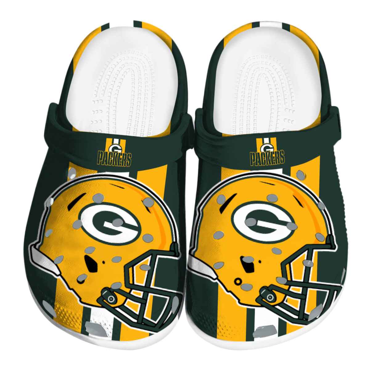Green Bay Packers NFL Sport Crocs Crocband Clogs Shoes Comfortable For Men Women and Kids