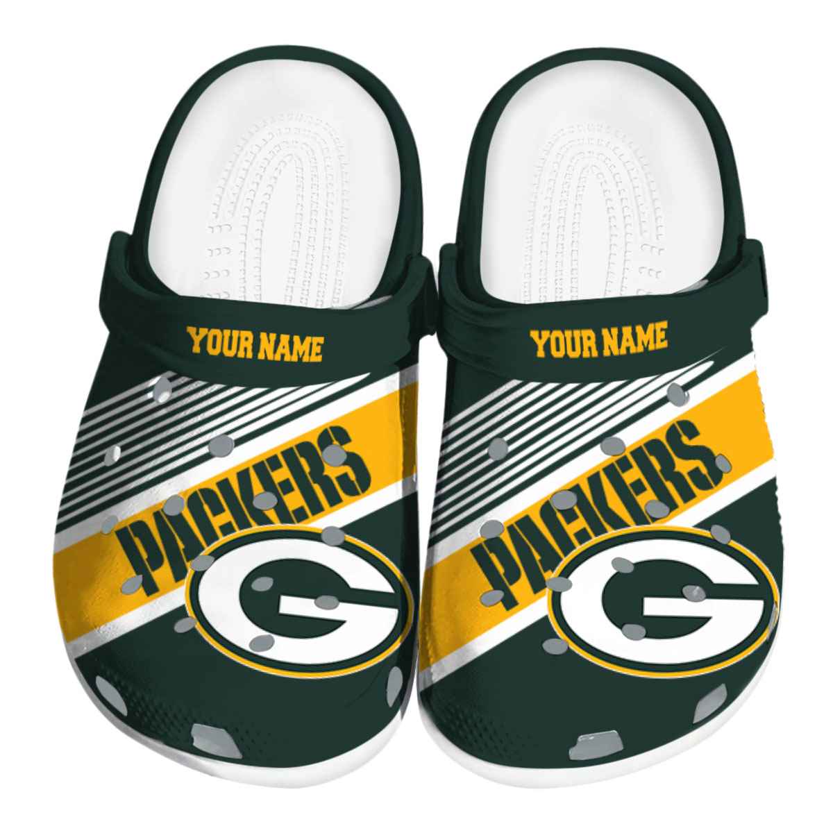 Green Bay Packers NFL Sport Crocs Crocband Clogs Shoes Comfortable For Men Women and Kids