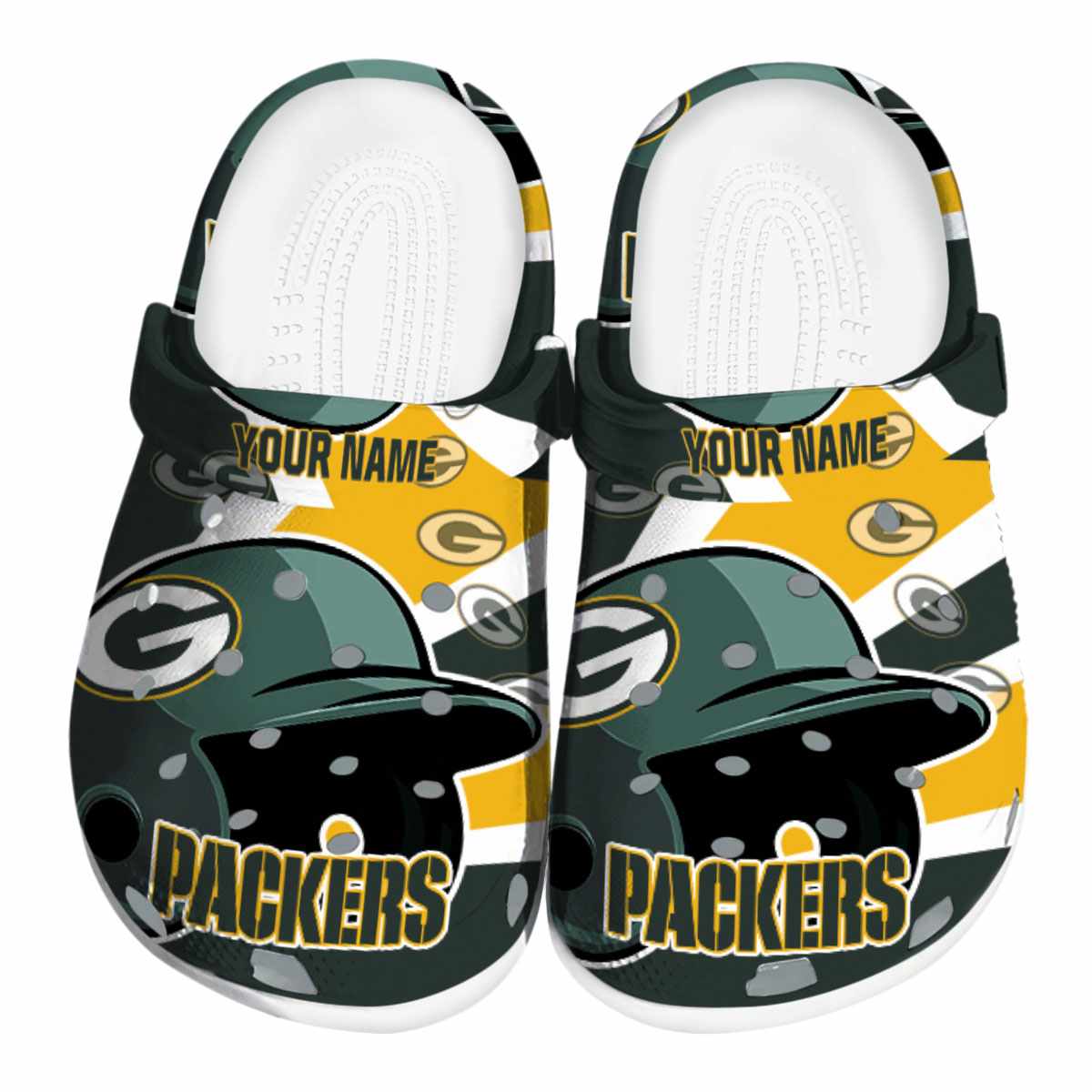 Green Bay Packers NFL Sport Crocs Crocband Clogs Shoes Comfortable For Men Women and Kids