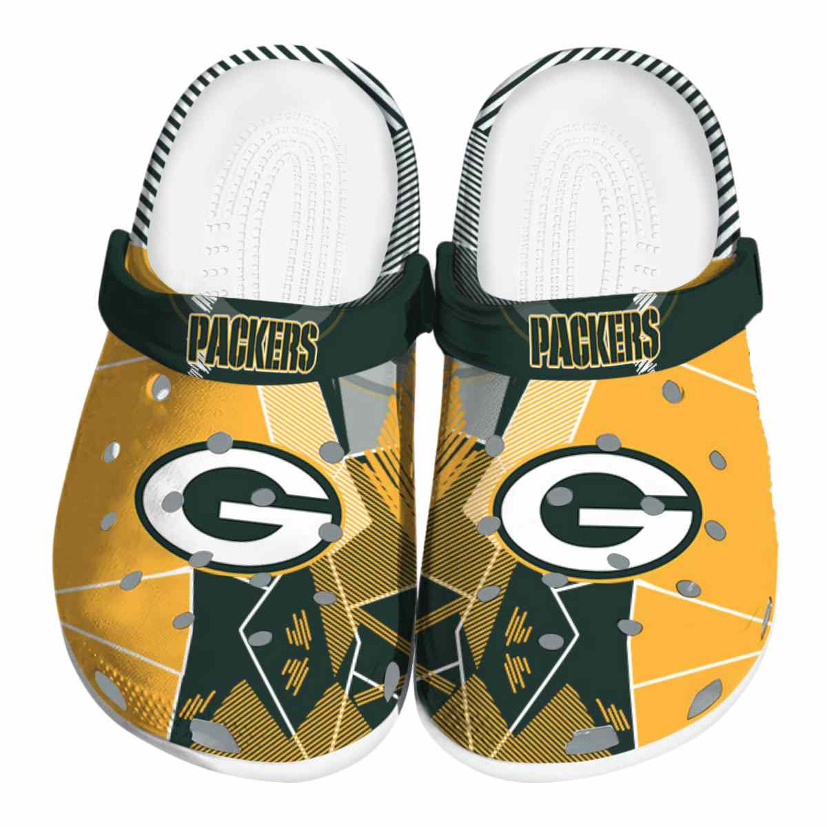 Green Bay Packers NFL Sport Crocs Crocband Clogs Shoes Comfortable For Men Women and Kids