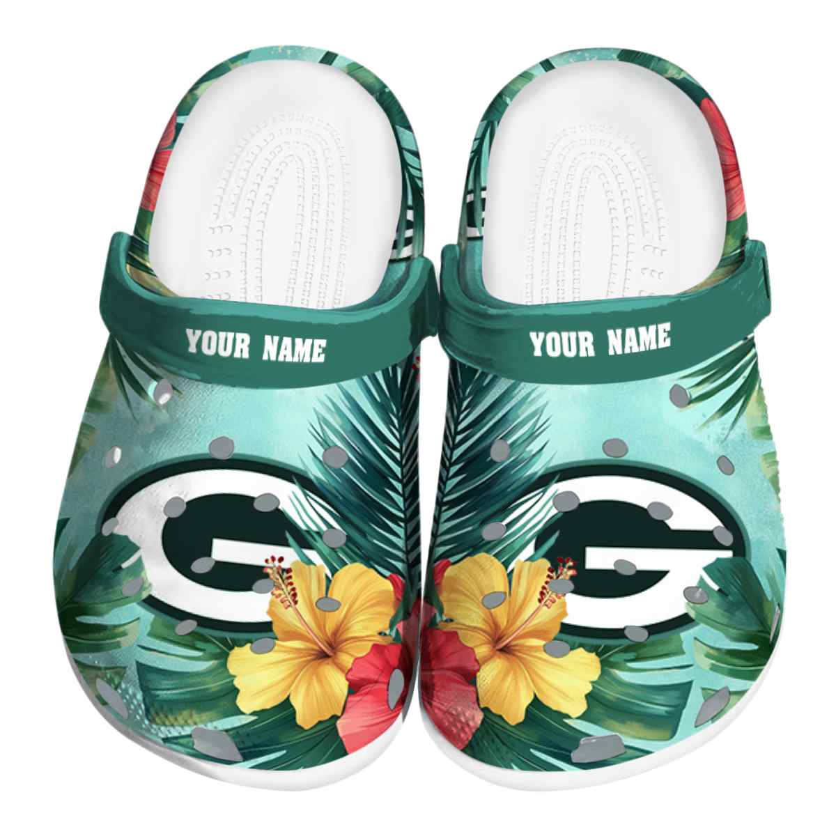 Green Bay Packers NFL Sport Crocs Crocband Clogs Shoes Comfortable For Men Women and Kids
