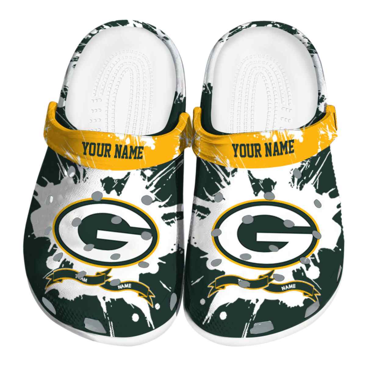 Green Bay Packers NFL Sport Crocs Crocband Clogs Shoes Comfortable For Men Women and Kids