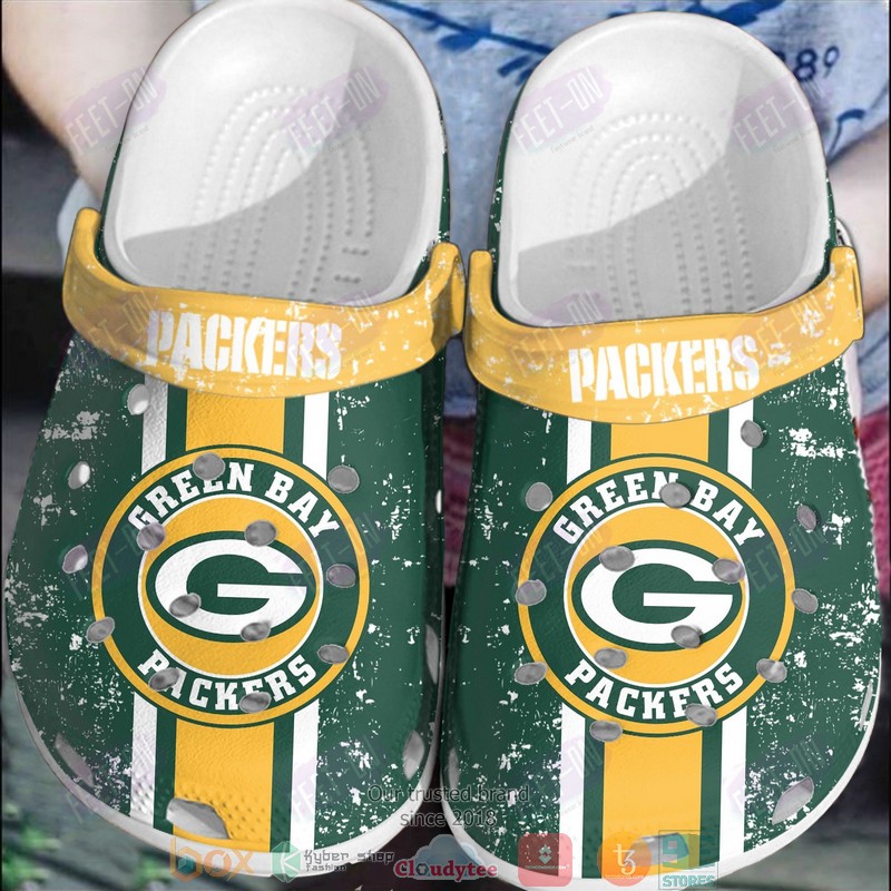 Green Bay Packers NFL Sport Crocs Crocband Clogs Shoes Comfortable For Men Women and Kids