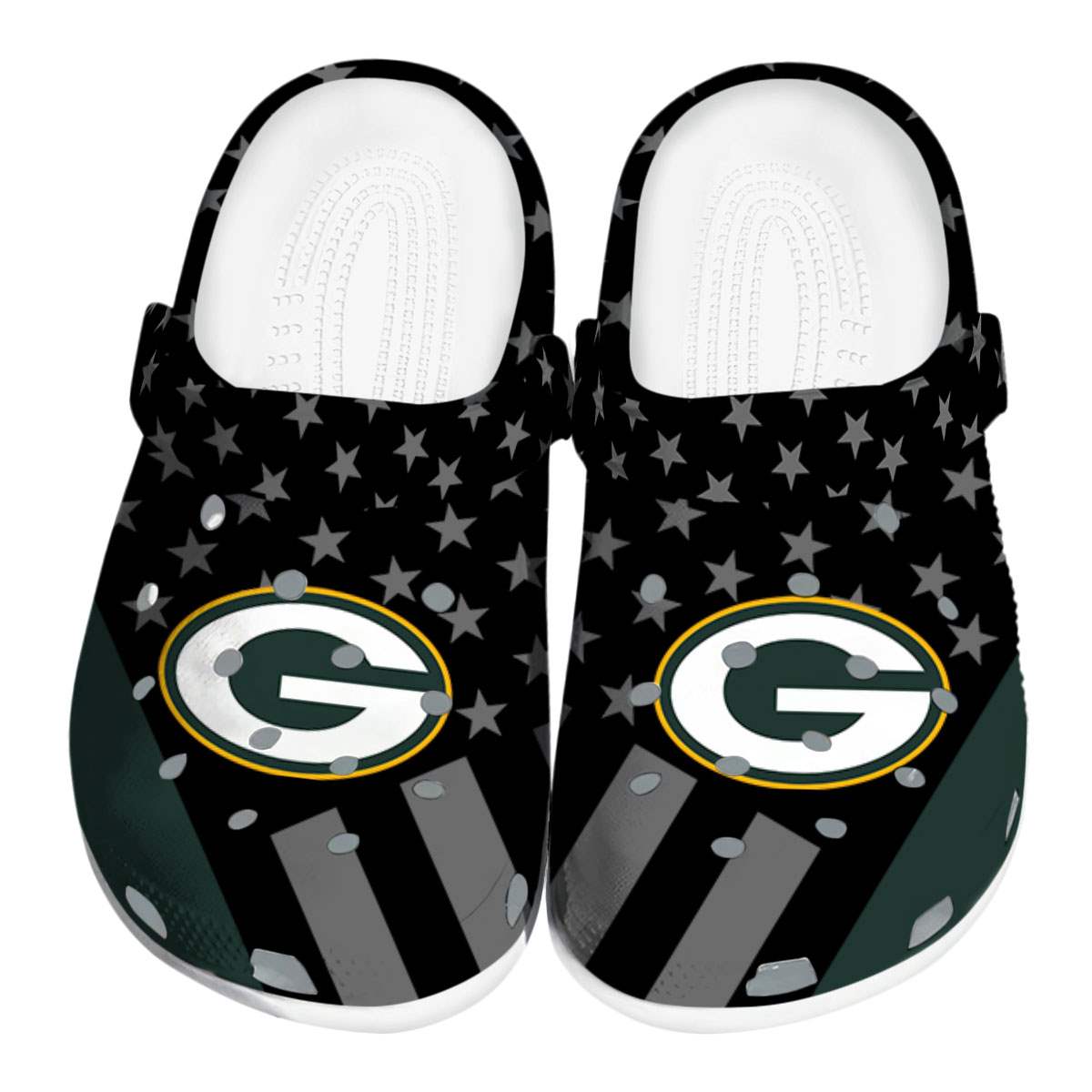 Green Bay Packers NFL Sport Crocs Crocband Clogs Shoes Comfortable For Men Women and Kids