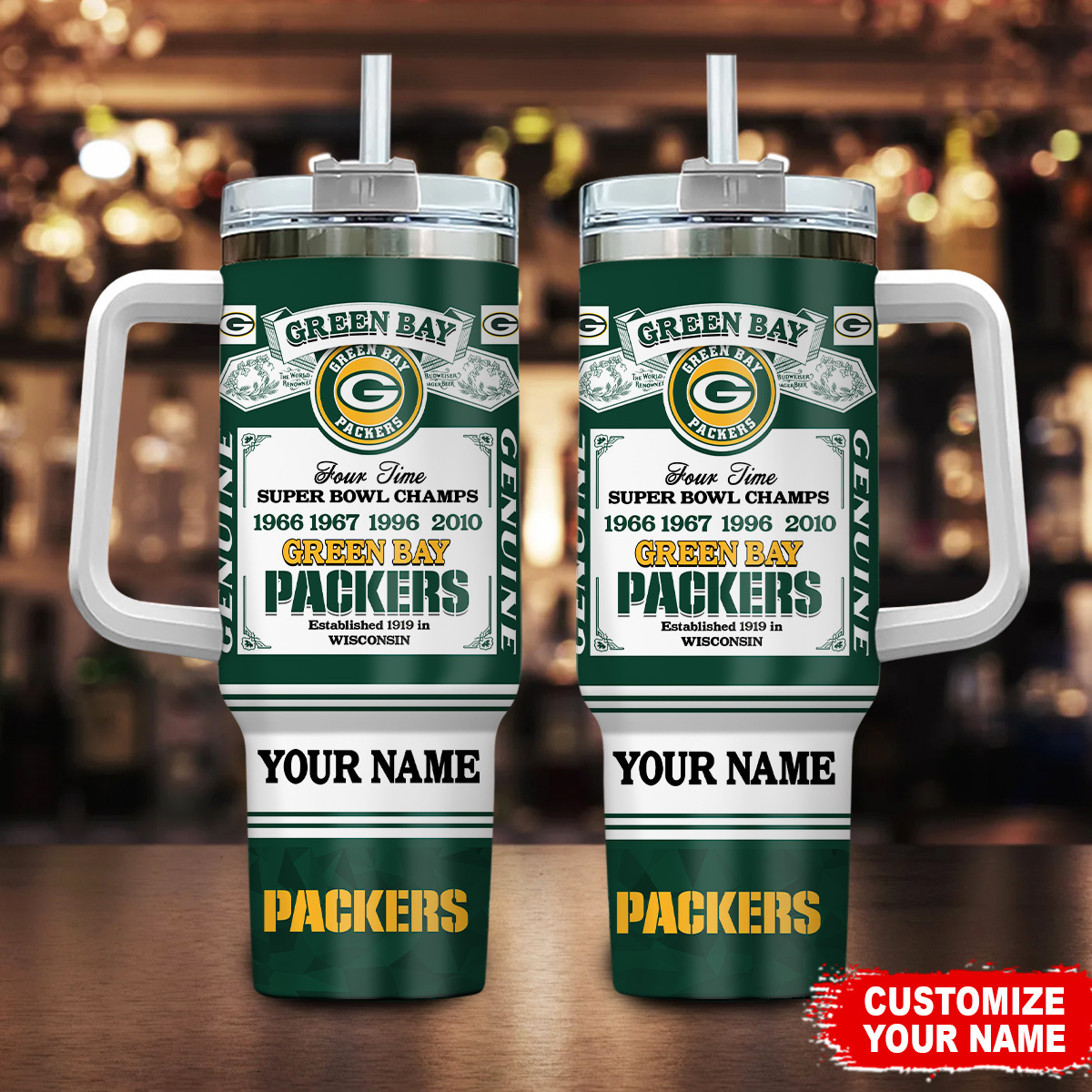Green Bay Packers NFL Super Bowl Champs Pride Custom Stanley Cup 40 oz 30 oz Tumbler With HandleTVC230157