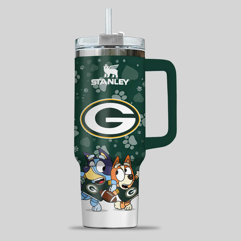 Green Bay Packers NFL x Bluey Custom Stanley Cup 40 oz 30 oz Tumbler With HandleTVC2301123 - Image 3