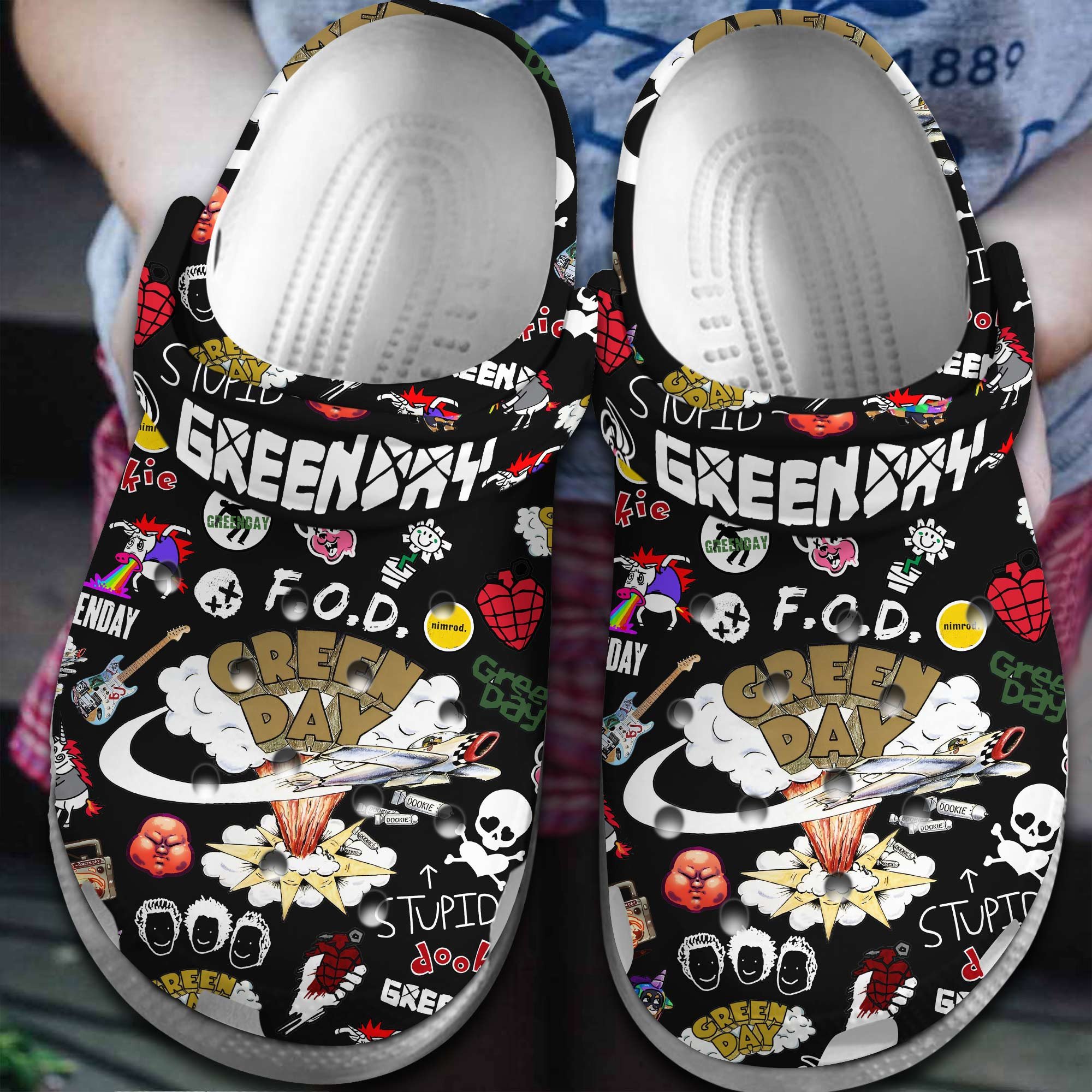 Green Day Band Music Crocs Crocband Clogs Shoes Comfortable For Men Women and Kids
