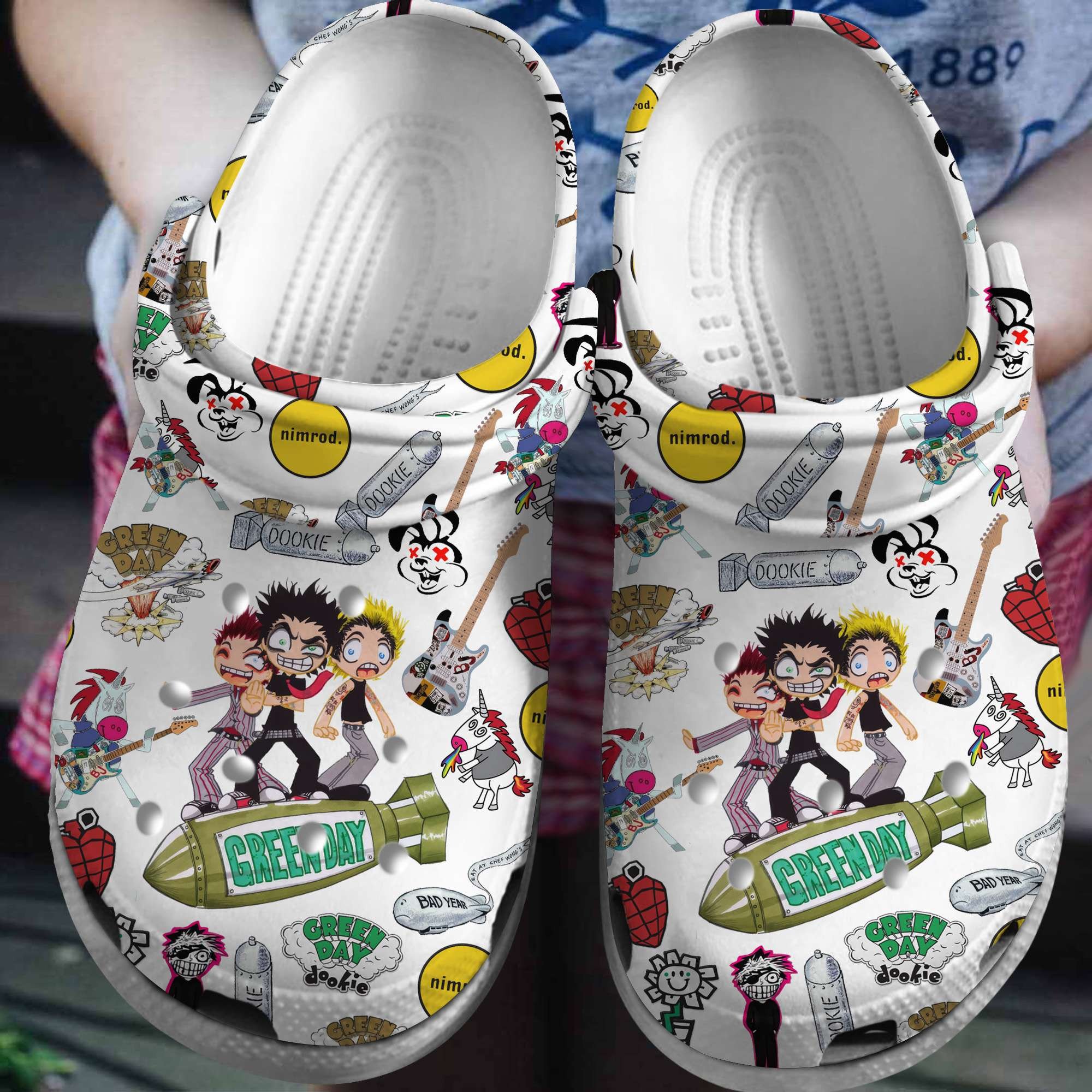 Green Day Band Music Crocs Crocband Clogs Shoes Comfortable For Men Women and Kids