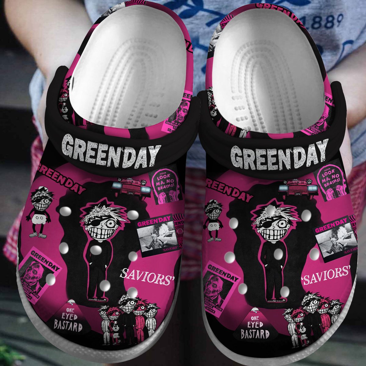Green Day Music Crocs Crocband Clogs Shoes Comfortable For Men Women and Kids