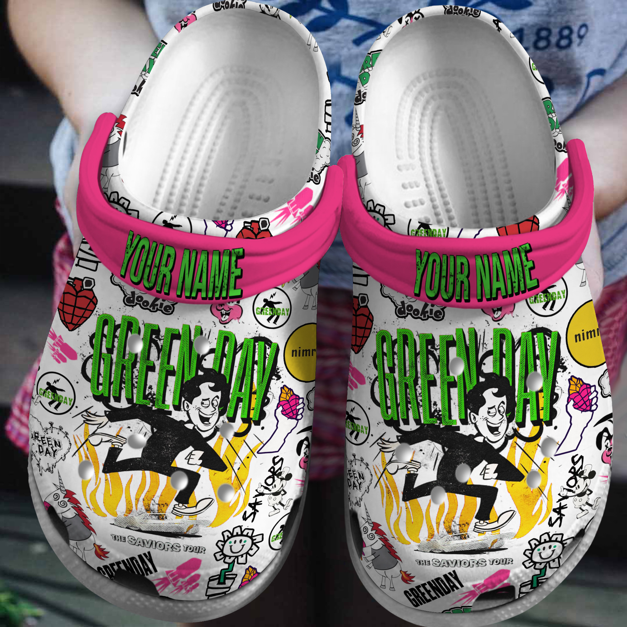 Green Day Music Crocs Crocband Clogs Shoes Comfortable For Men Women and Kids