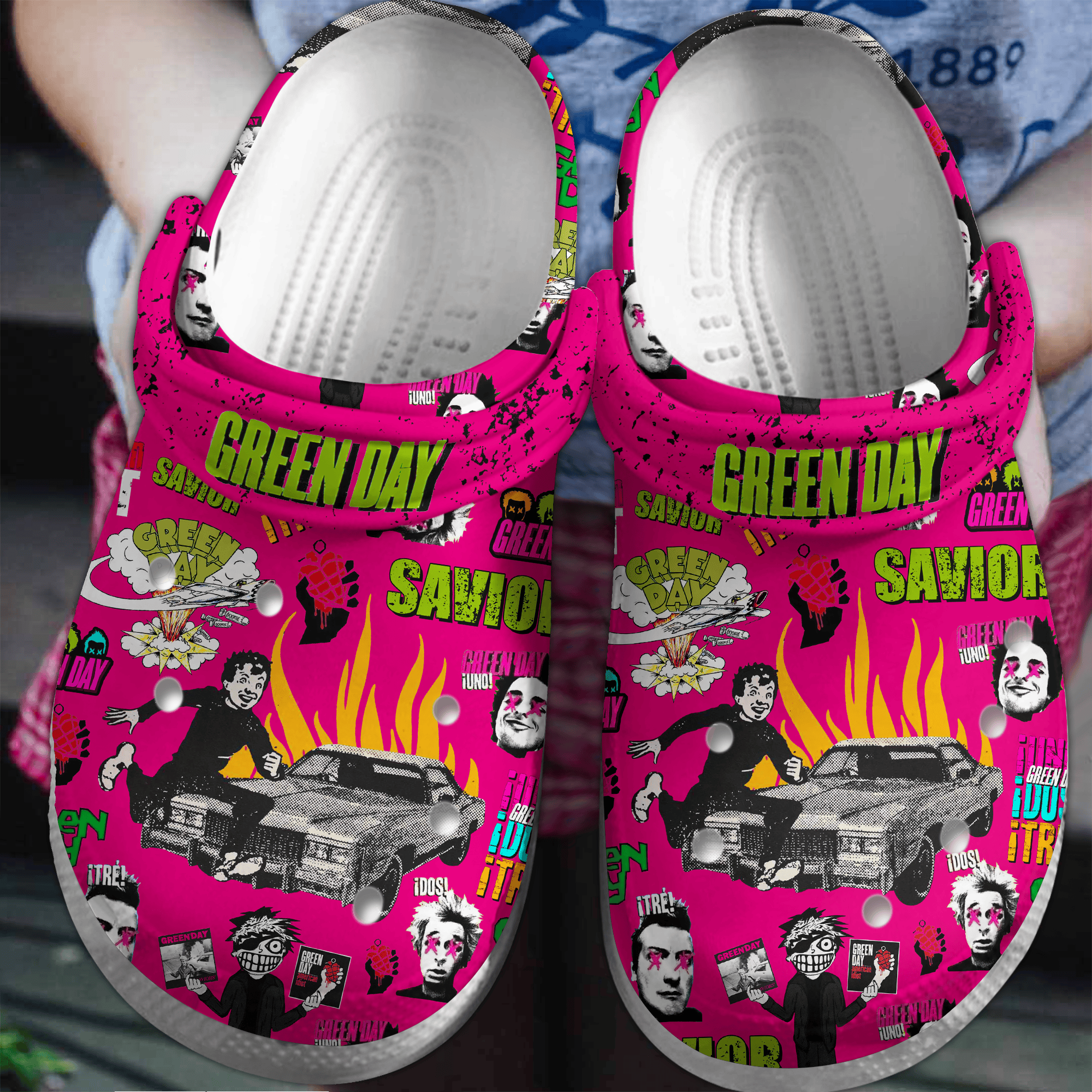 Green Day Music Crocs Crocband Clogs Shoes Comfortable For Men Women and Kids