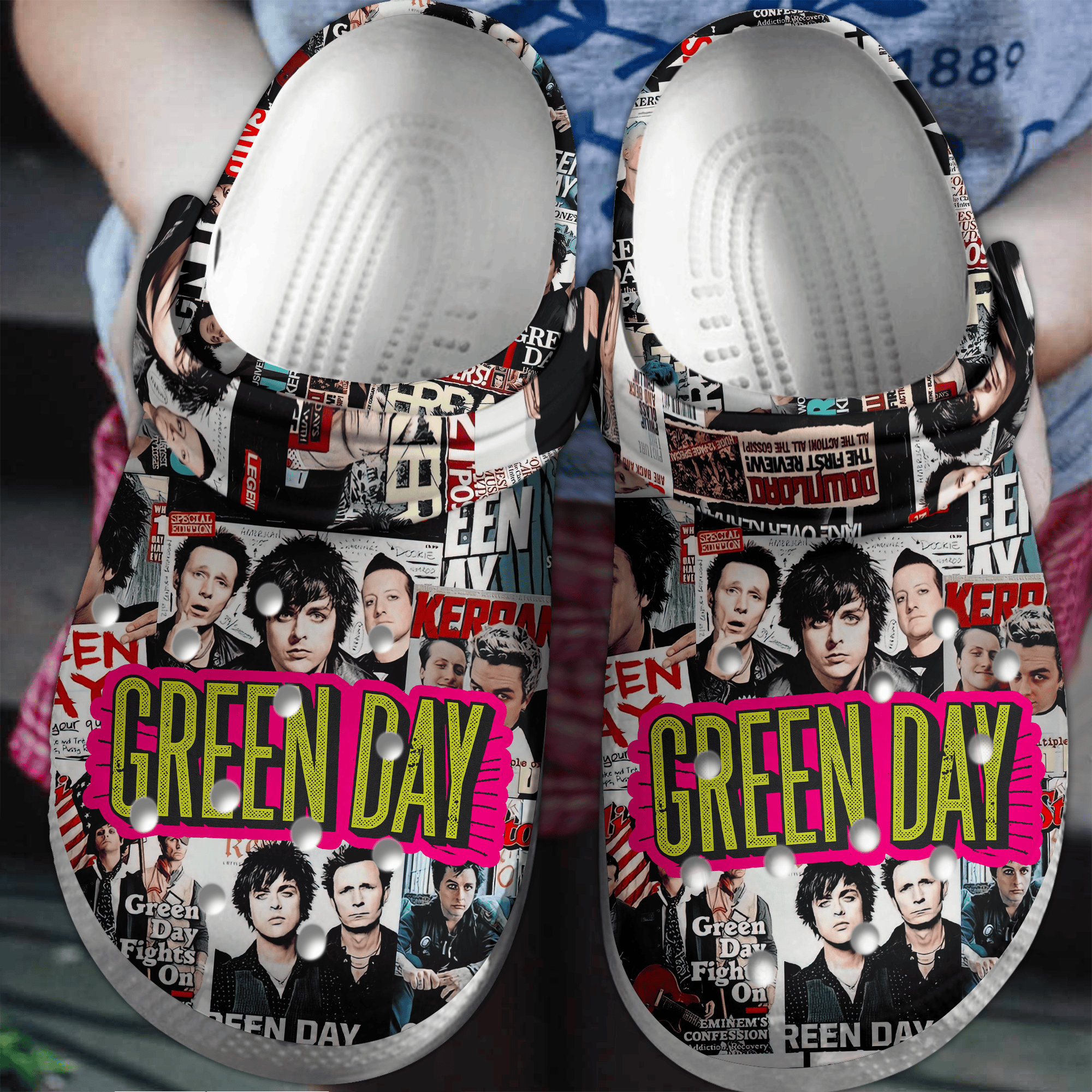 Green Day Music Crocs Crocband Clogs Shoes Comfortable For Men Women and Kids