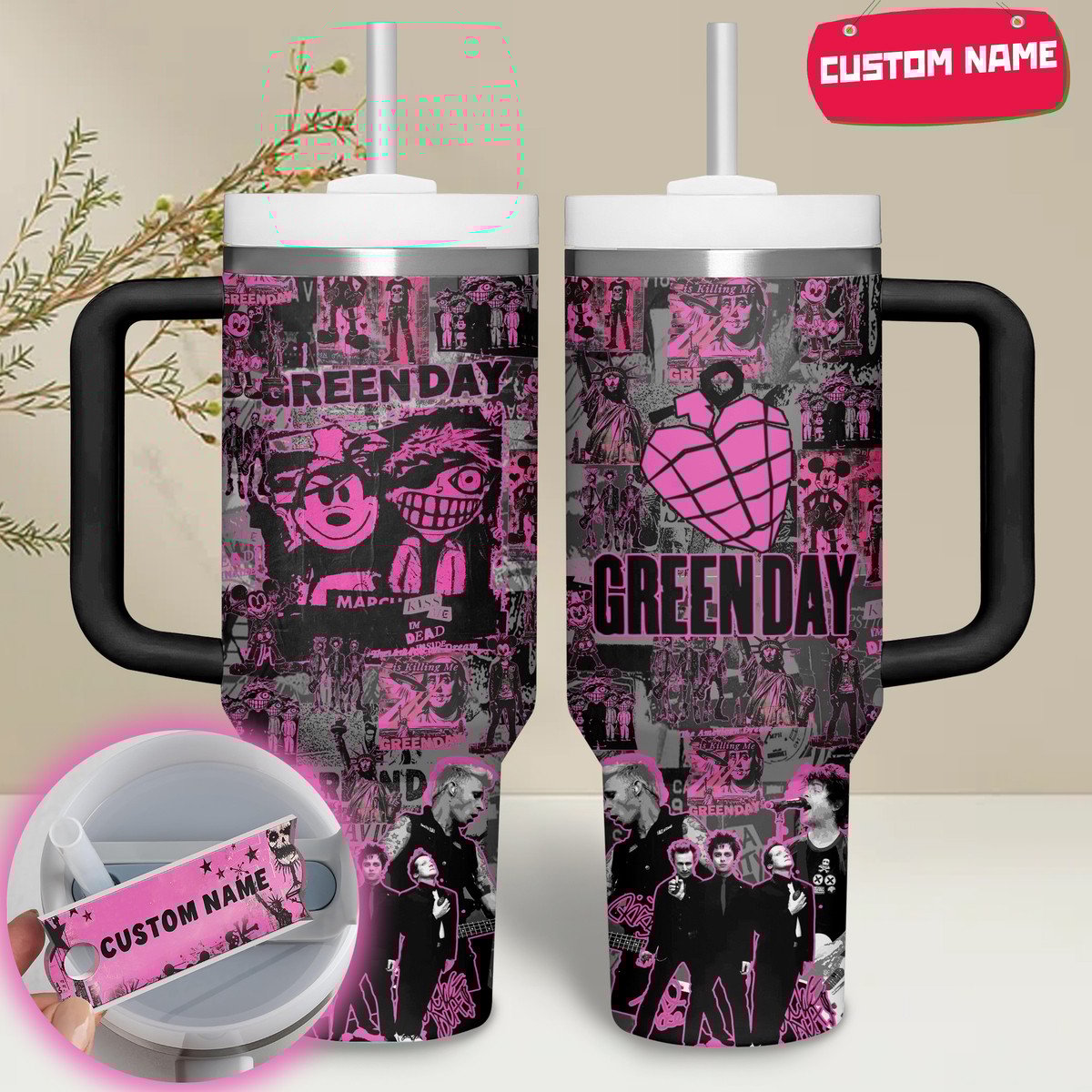 Green Day Music Custom Stanley Cup 40 oz 30 oz Tumbler With HandleTVC2301333