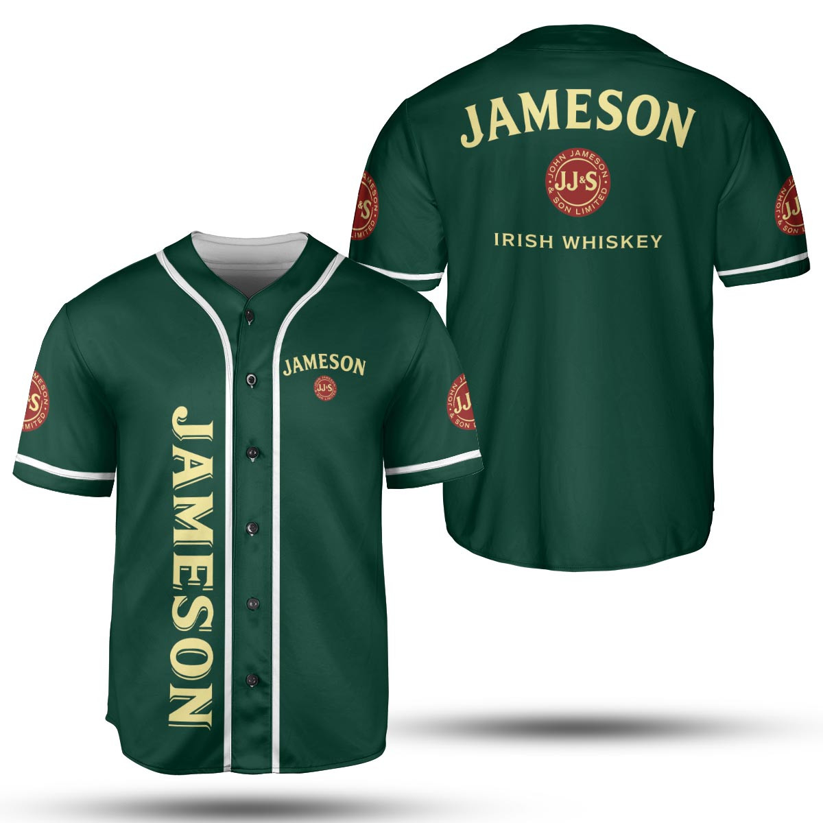 Green Jameson Whiskey Jersey Shirt Baseball Jersey Collection