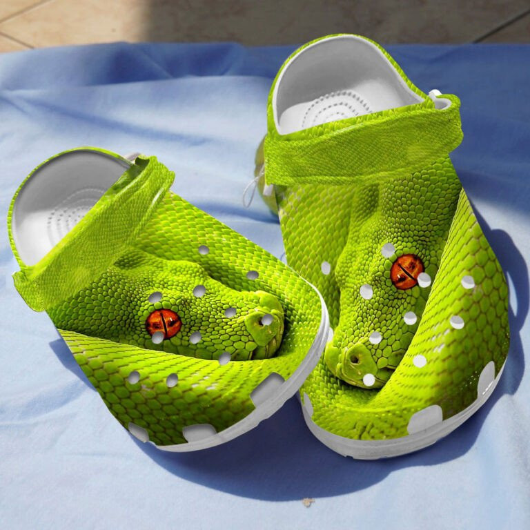 Green Snake Shoes clogs Gifts For Birthday Christmas