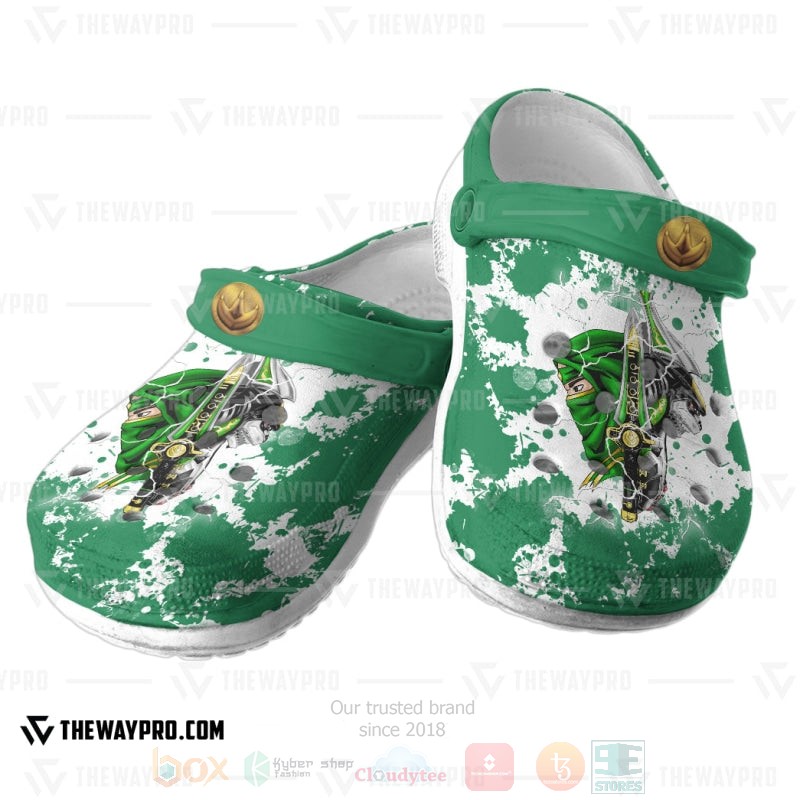 Green Tommy Power Rangers Movie Crocs Crocband Clogs Shoes Comfortable For Men Women and Kids - Image 3
