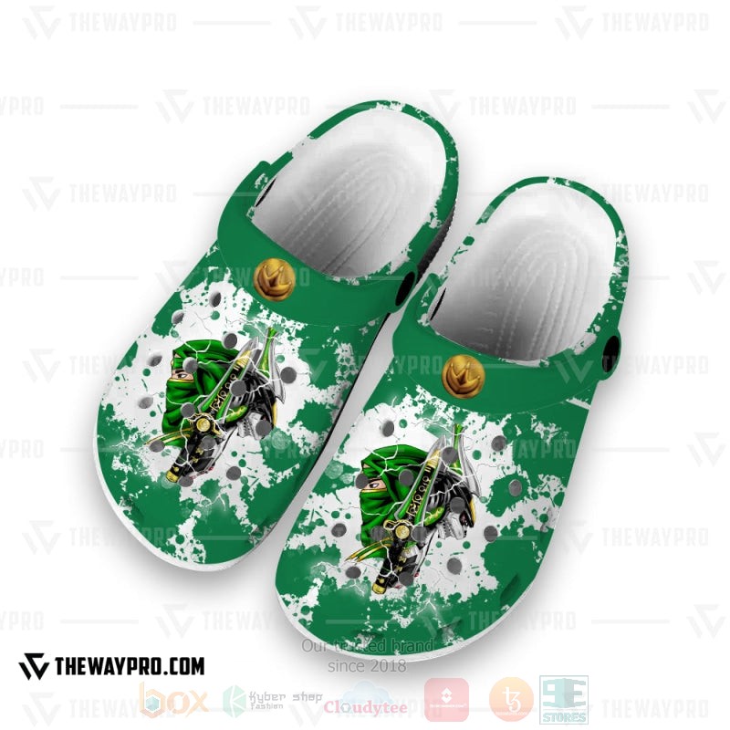 Green Tommy Power Rangers Movie Crocs Crocband Clogs Shoes Comfortable For Men Women and Kids - Image 2
