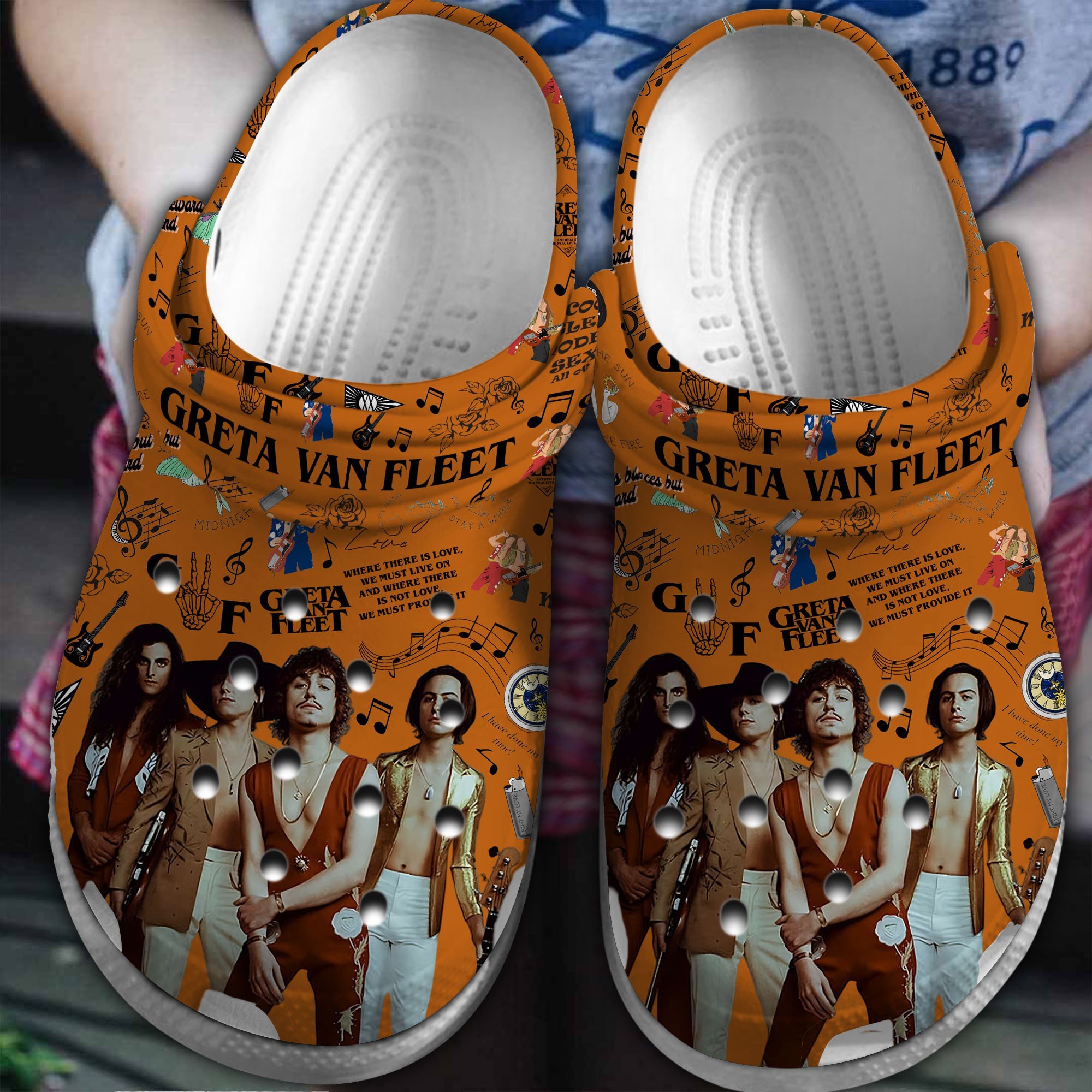 Greta Van Fleet Band Music Crocs Crocband Clogs Shoes Comfortable For Men Women and Kids