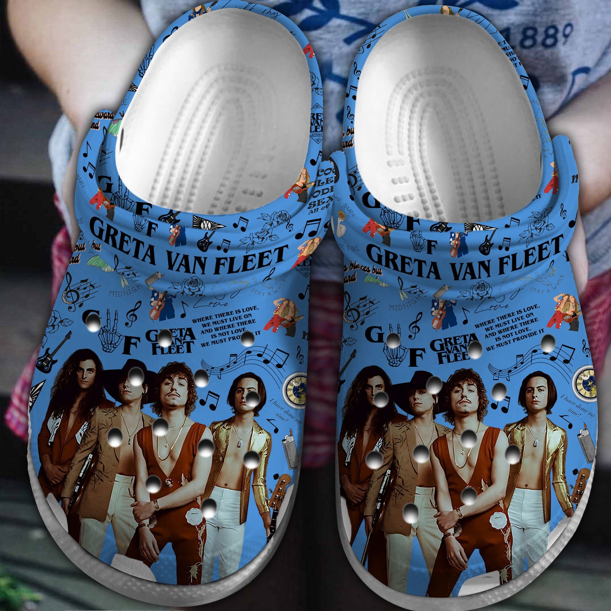 Greta Van Fleet Band Music Crocs Crocband Clogs Shoes Comfortable For Men Women and Kids
