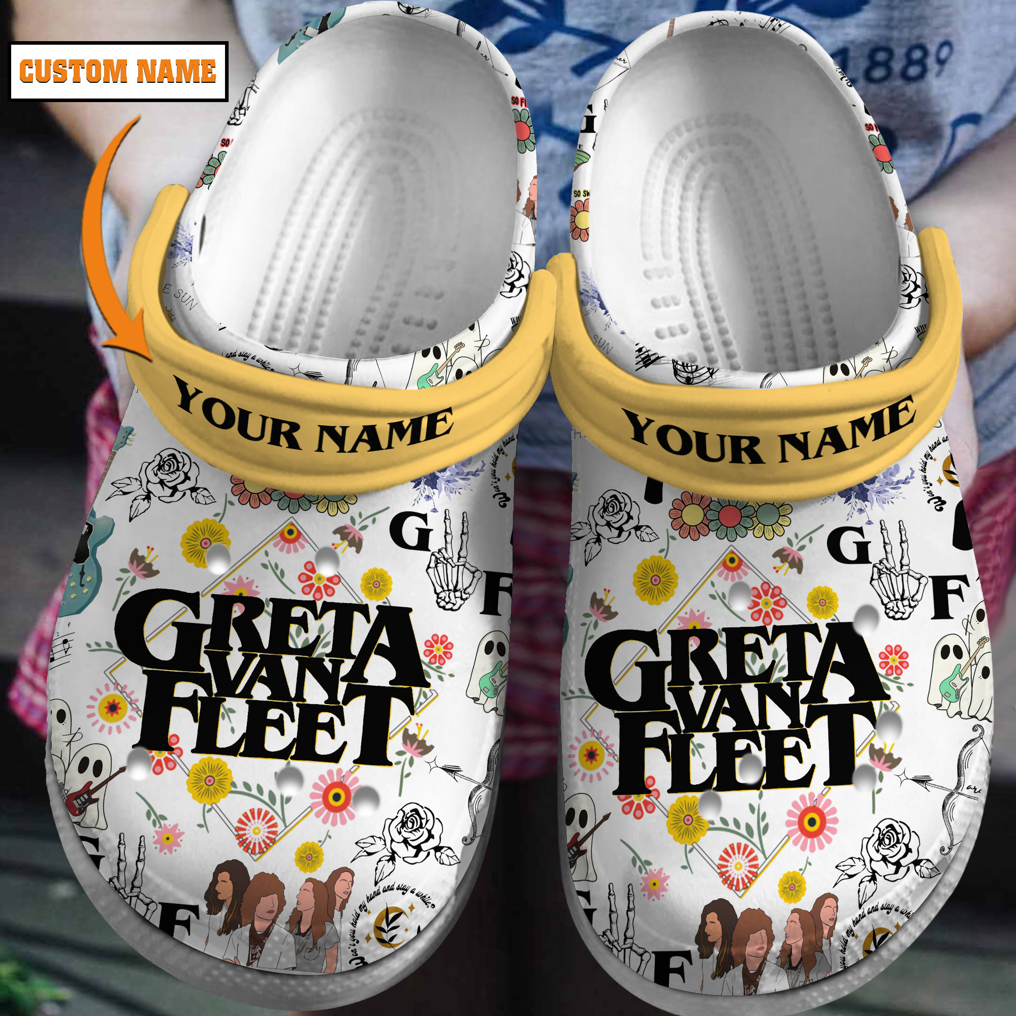 Greta Van Fleet Music Crocs Crocband Clogs Shoes Comfortable For Men Women and Kids