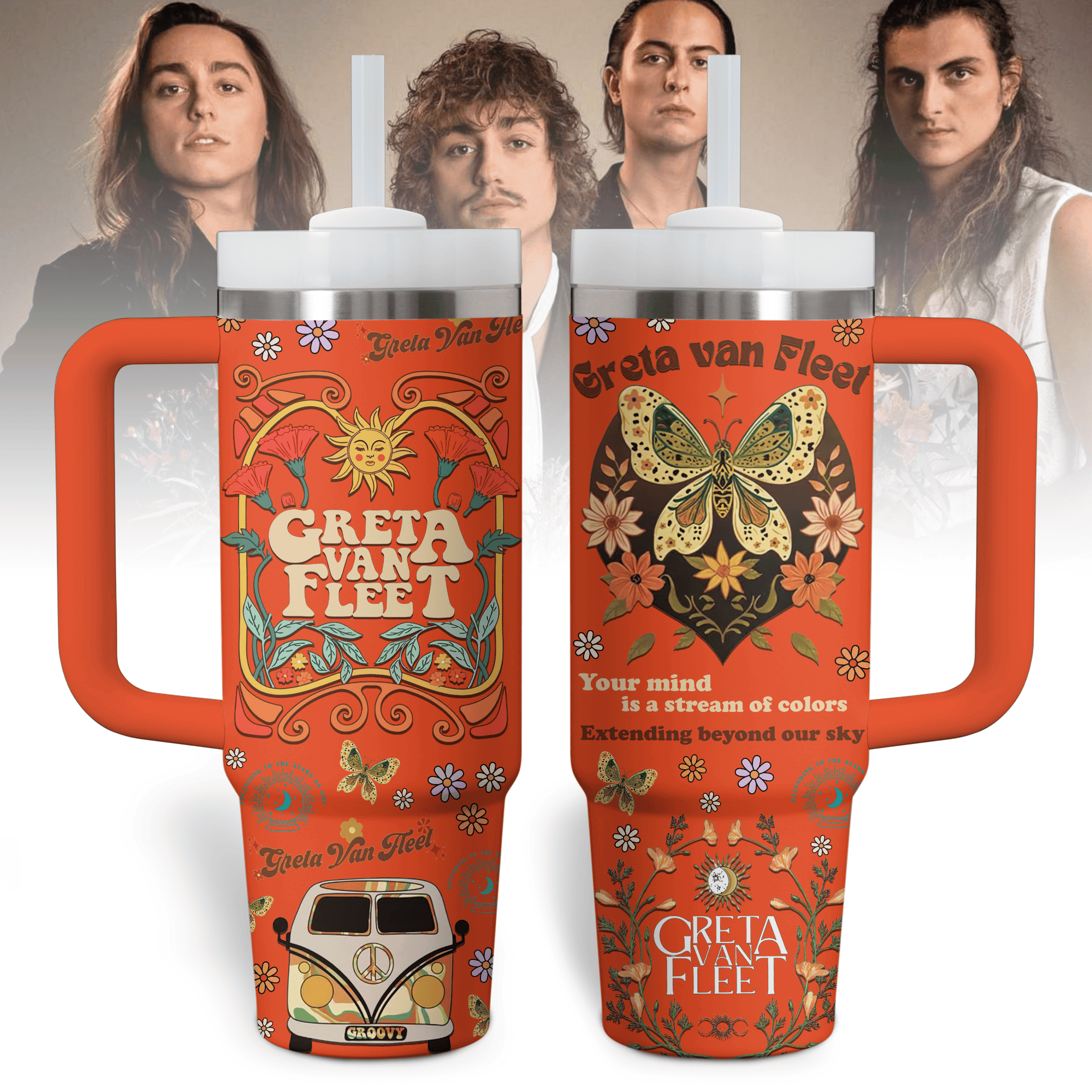 Greta Van Fleet Music Custom Stanley Cup 40 oz 30 oz Tumbler With HandleTVC2301769