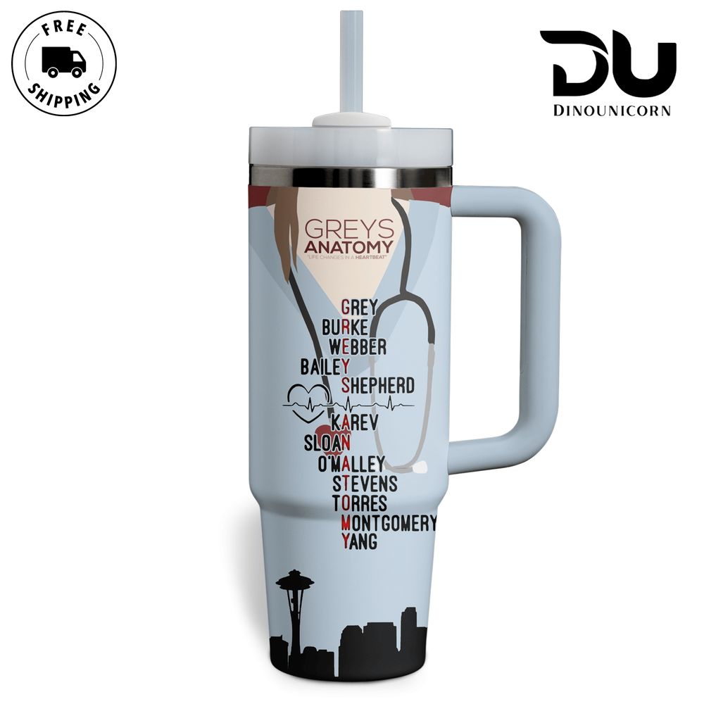 Grey’s Anatomy Cartoon Custom Stanley Cup 40 oz 30 oz Tumbler With HandleTVC2301709 - Image 3