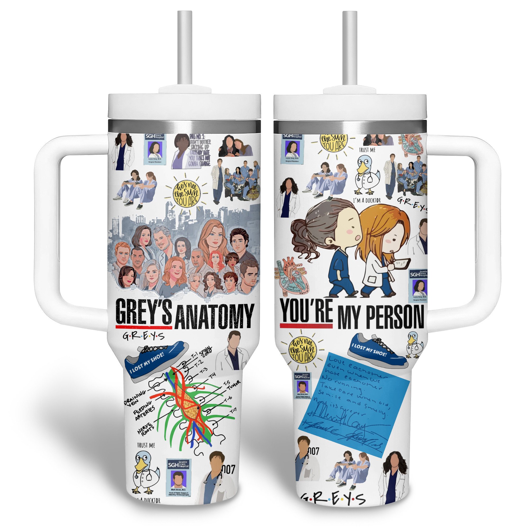 Grey’s Anatomy TV Series Custom Stanley Cup 40 oz 30 oz Tumbler With HandleTVC2301737