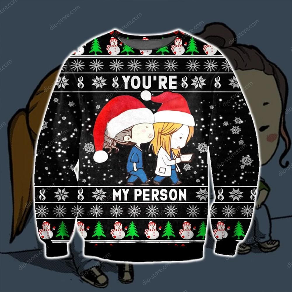 Greys Anatomy Ugly Christmas Sweater Adult 3D Funny Matching for family