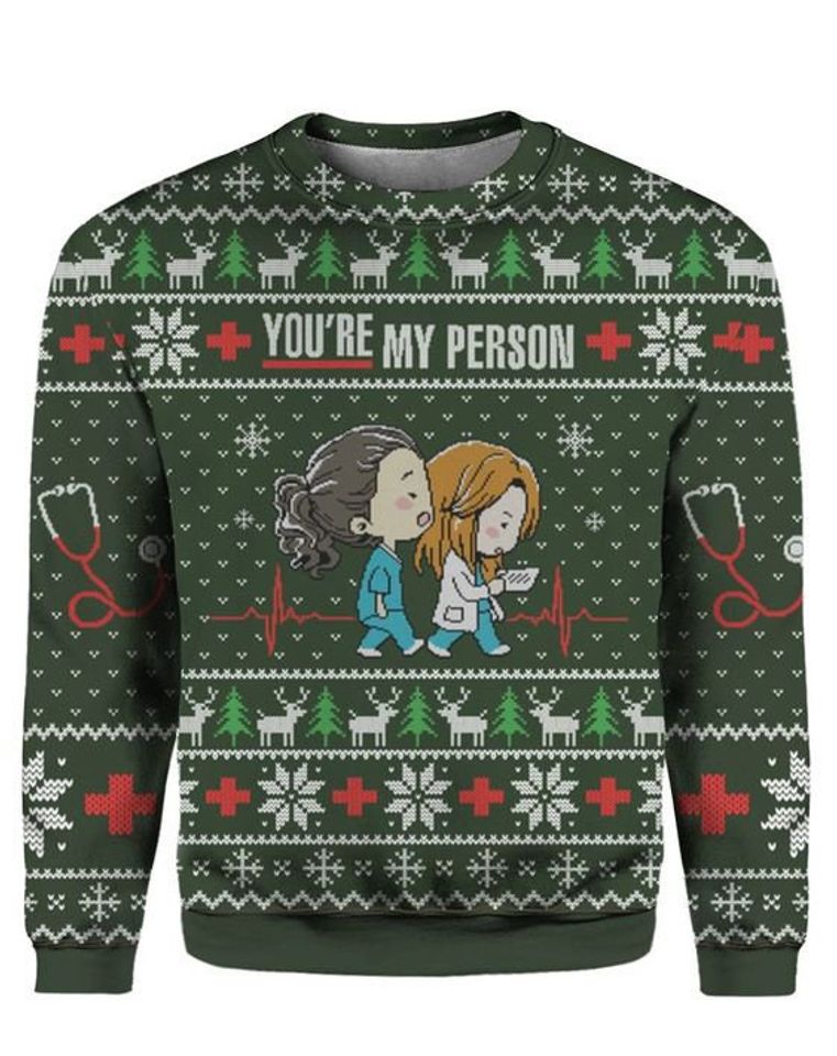 Greys Anatomy Youre My Person Ugly Christmas Knitted Sweater