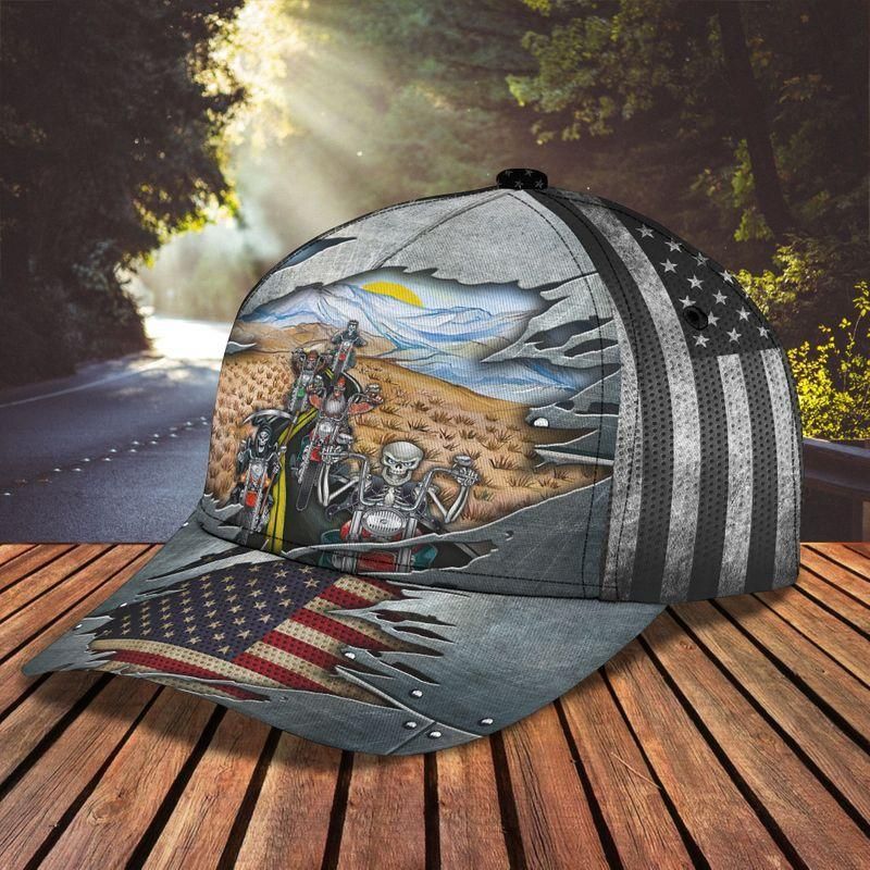Grim Reaper Ride Bike Classic Cap Baseball Cap Trucker Hats Custom Hats Gifts For Men & Women