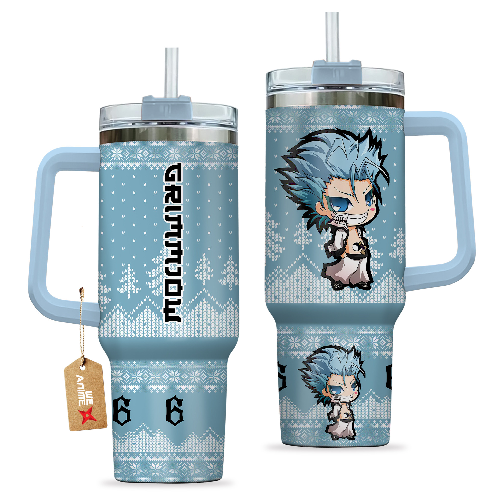 Grimmjow Jaegerjaquez Bleach Anime Custom Stanley Cup 40 oz 30 oz Tumbler With HandleTVC2301163 - Image 2