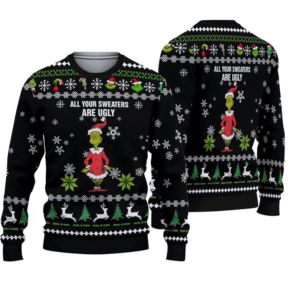 Grin Ugly Sweater All Your Sweaters Are Ugly, Ugly Christmas Sweater