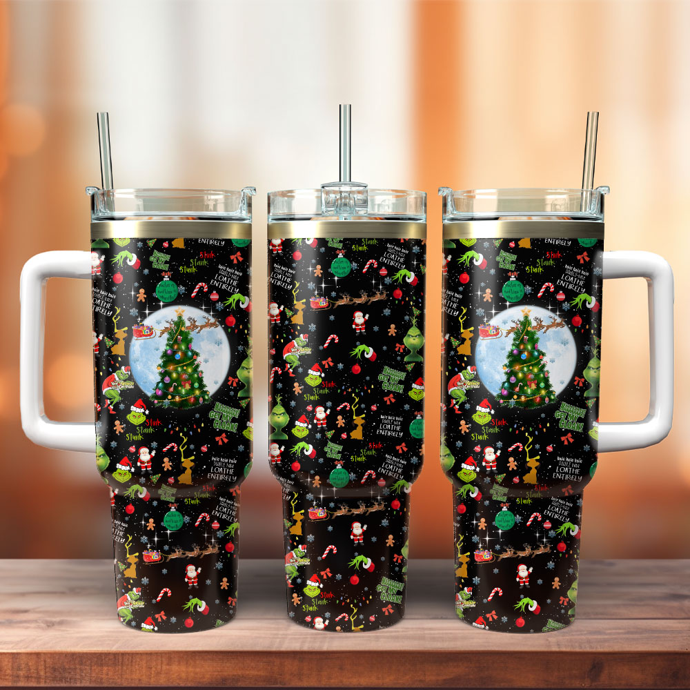 Grinch Illumination Cartoon Custom Stanley Cup 40 oz 30 oz Tumbler With HandleTVC2301235