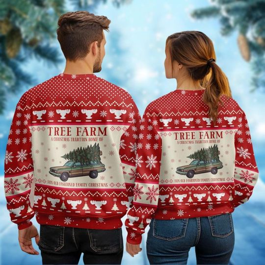 Griswold Christmas Sweater, Christmas Tree Farm Ugly Sweatshirt, National Lampoon's Xmas Sweater, Griswold Co Funny Sweater - Image 8
