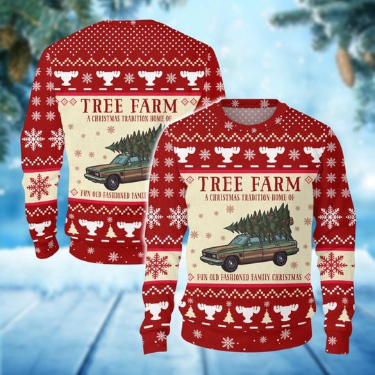 Griswold Christmas Sweater, Christmas Tree Farm Ugly Sweatshirt, National Lampoon's Xmas Sweater, Griswold Co Funny Sweater - Image 6