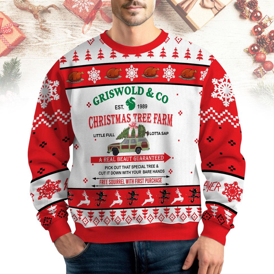 Griswold Co Christmas Sweater, Christmas Tree Farm Ugly Sweatshirt, National Sweatshirt - Image 2