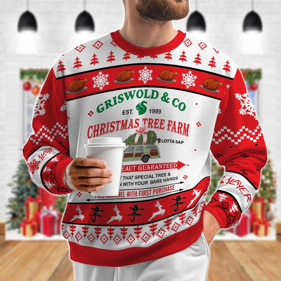 Griswold Co Christmas Sweater, Christmas Tree Farm Ugly Sweatshirt, National Sweatshirt - Image 7
