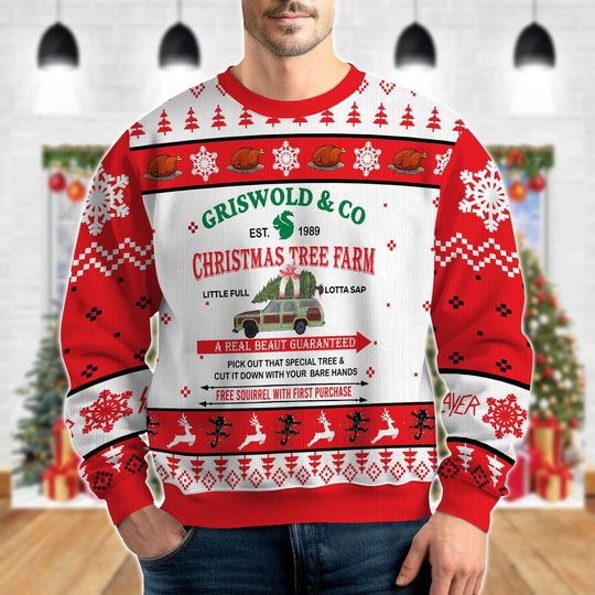 Griswold Co Christmas Sweater, Christmas Tree Farm Ugly Sweatshirt, National Sweatshirt - Image 13
