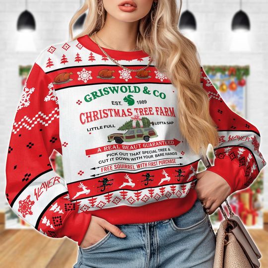 Griswold Co Christmas Sweater, Christmas Tree Farm Ugly Sweatshirt, National Sweatshirt - Image 16